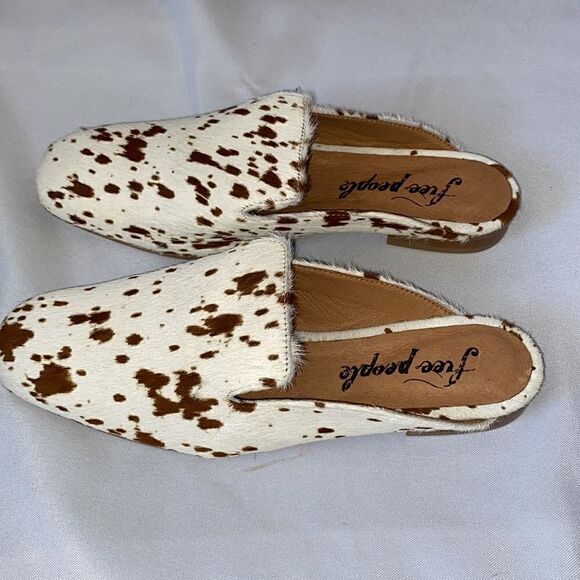 FREE PEOPLE MADISON CALF HAIR MULES NEW NWT SIZE 39 - Picture 7 of 7